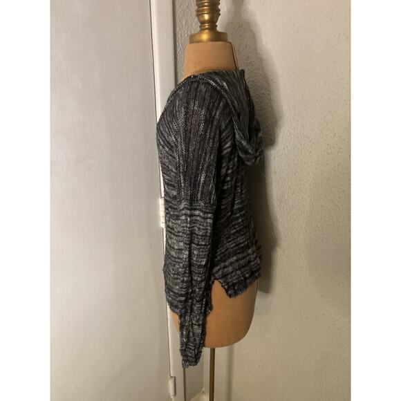 Sweet-N-Sinful Pullover Black/White Hoodie Sweater M Comfy Casual Cozy Cabincore - Picture 2 of 10